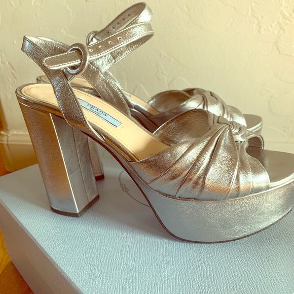 Prada Silver Platform - Picture 1 of 2